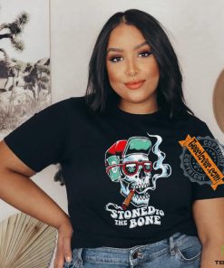 Stoned to the bone skull with cigar shirt