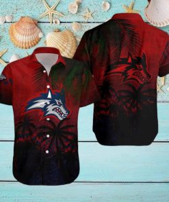 Stony Brook Seawolves 3D Hawaiian Shirt Coconut Tree Tropical Grunge NCAA Summer Beach For Fans Gift