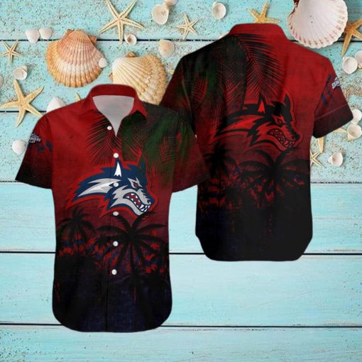 Stony Brook Seawolves 3D Hawaiian Shirt Coconut Tree Tropical Grunge NCAA Summer Beach For Fans Gift