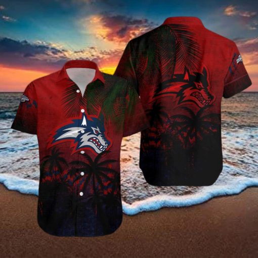 Stony Brook Seawolves 3D Hawaiian Shirt Coconut Tree Tropical Grunge NCAA Summer Beach For Fans Gift