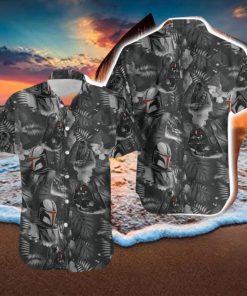 Stormtrooper Darth Vader Tropical Black Button Shirt For Fans