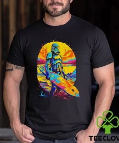 Stormtrooper surfing clone side of the beach shirt 1 Stormtrooper surfing clone side of the beach shirt