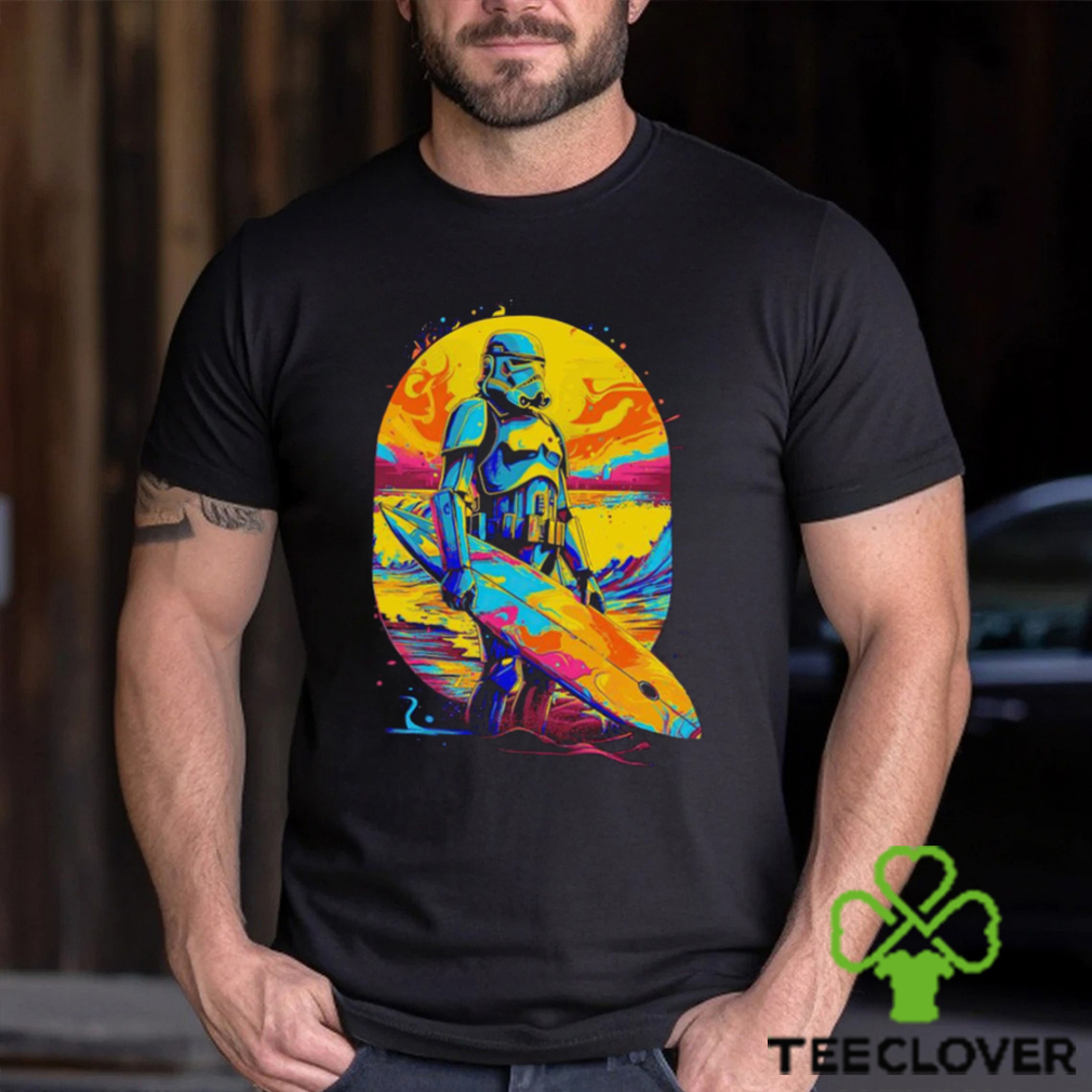 Stormtrooper surfing clone side of the beach shirt Stormtrooper surfing clone side of the beach shirt
