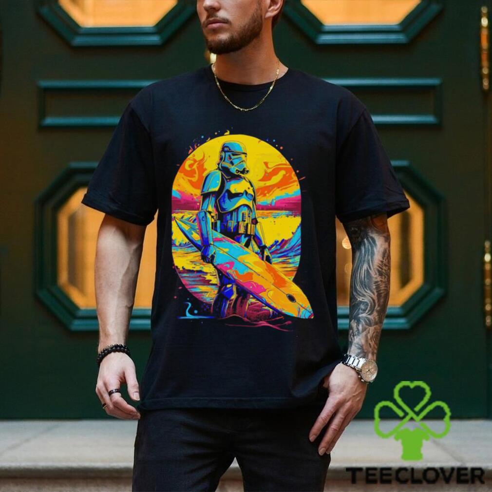 Stormtrooper surfing clone side of the beach shirt Stormtrooper surfing clone side of the beach shirt