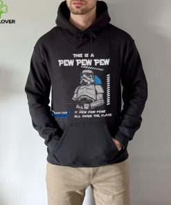 Stormtrooper this is a pew pew pew it pew pew pews all over the place know your weapons shirt
