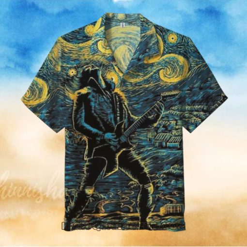 Stranger Things Eddie Munson Starry Night Hawaiian Shirt