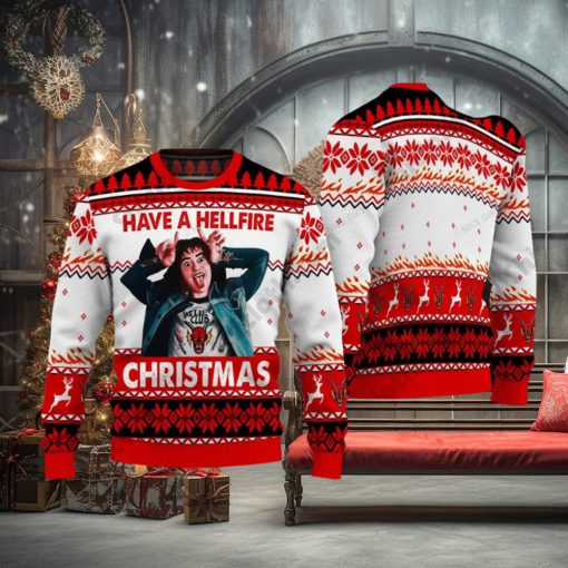 Stranger Things Have A Hellfire Christmas Christmas Ugly Sweater