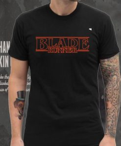 Stranger Things blade runner logo shirt