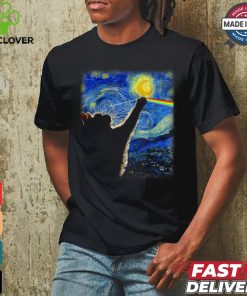 Strarry Night Cat x Pink Floyd Unisex T Shirt