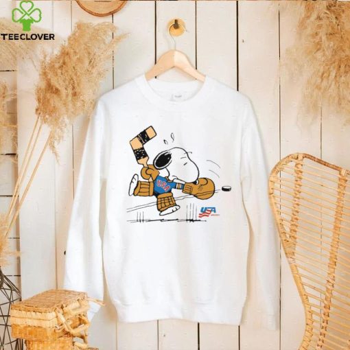 Streaker sport x Peanuts usa hockey Snoopy goalie t hoodie, sweater, longsleeve, shirt v-neck, t-shirt