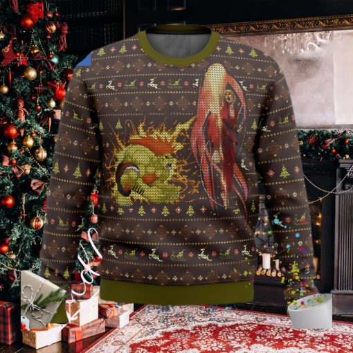 Street Fighter Ken Vs Blanka Ugly Christmas Sweater