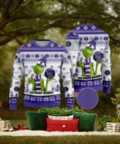 Striped Grinch Colorado Rockies Ugly Sweater Purple Edition