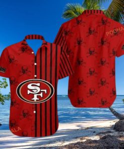 Stripes And Skull NFL San Francisco 49ers Funny Hawaiian Shirt