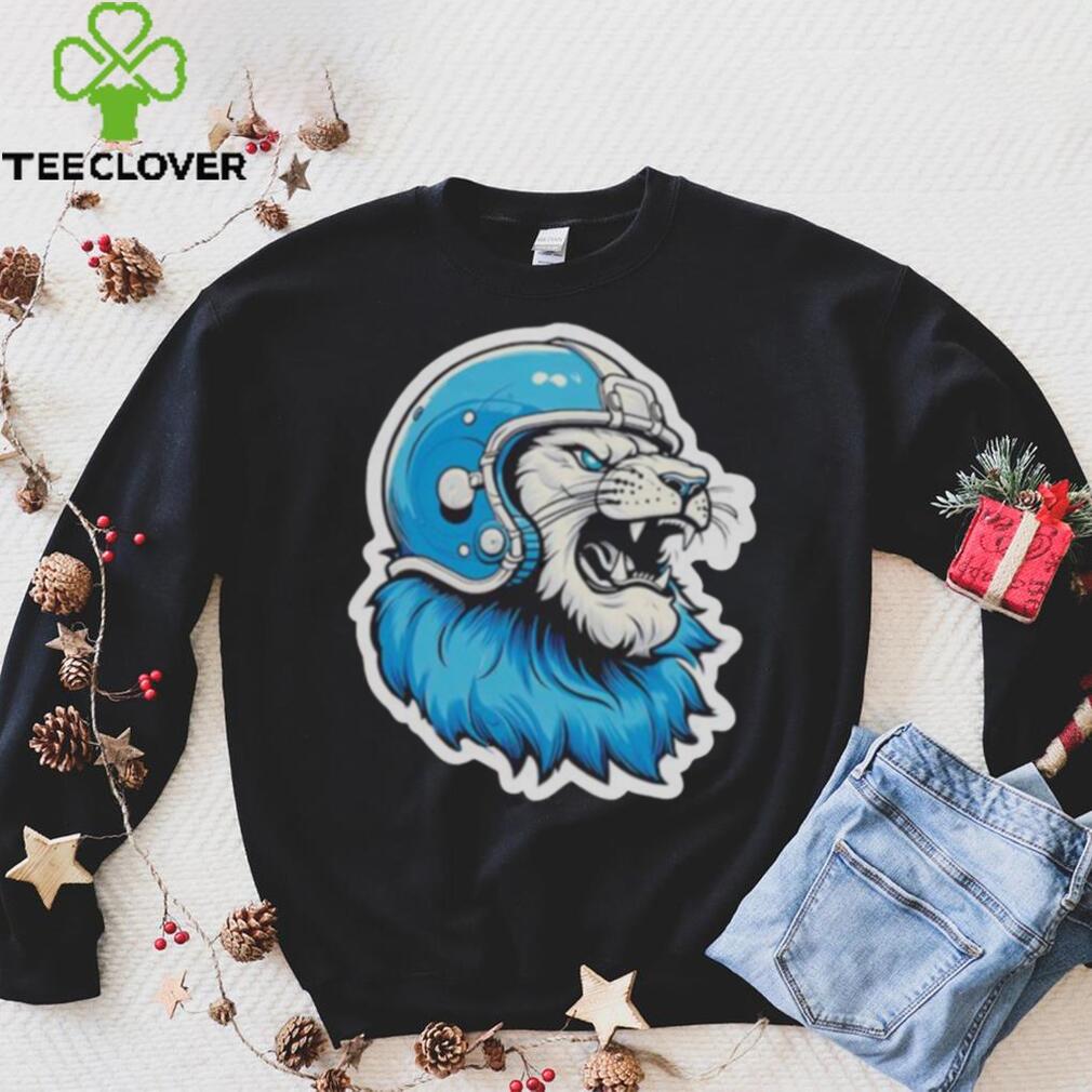 Strong Detroit Lion Wearing Helmet shirt Strong Detroit Lion Wearing Helmet shirt