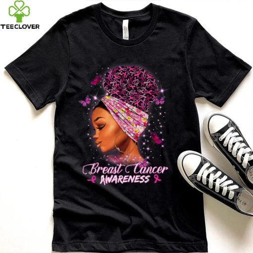 Strong Smart Black Women Breast Cancer Survive Pink Ribbon T Shirt