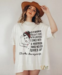 Strong Woman Warrior Stroke Awareness Shirt