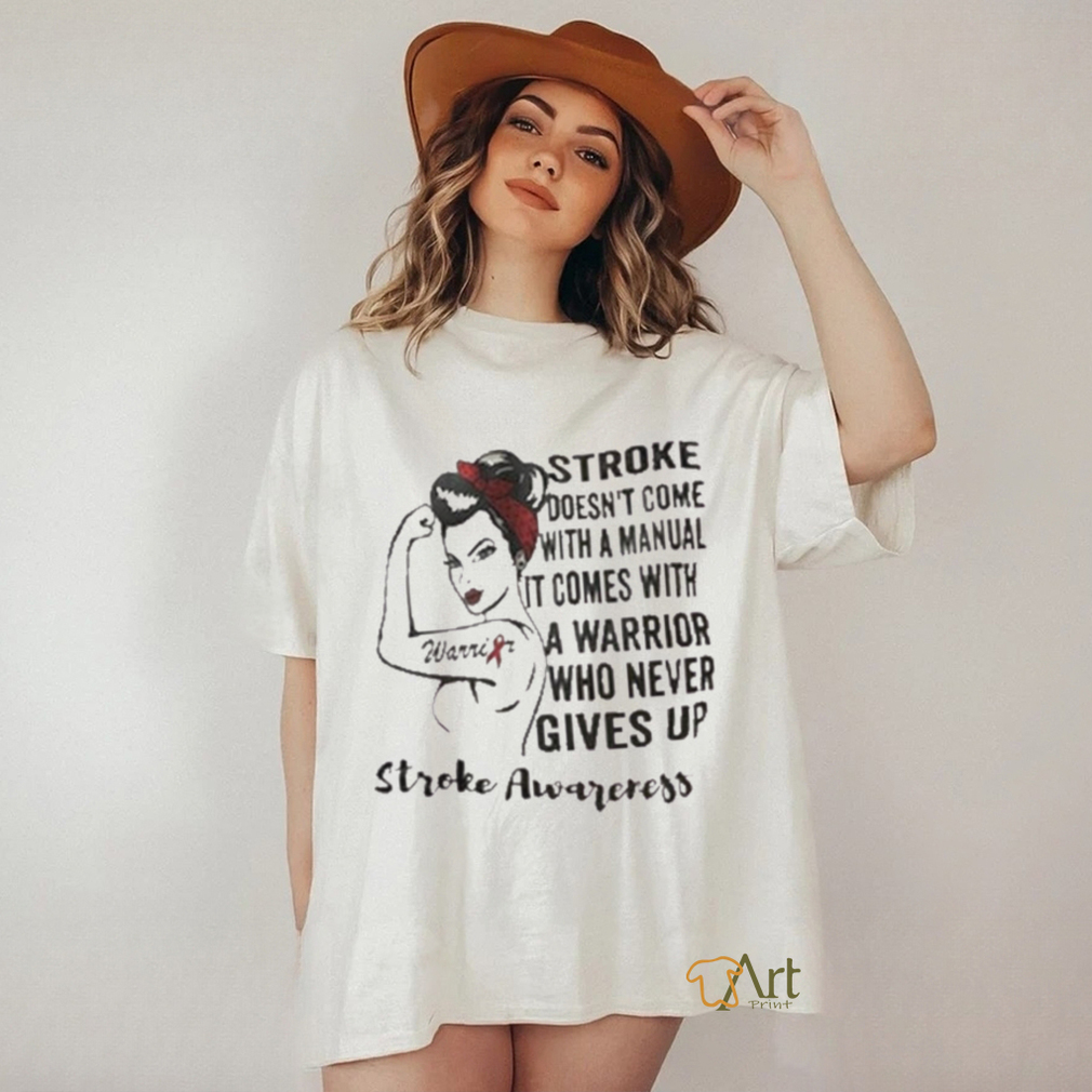 Strong Woman Warrior Stroke Awareness Shirt Strong Woman Warrior Stroke Awareness Shirt