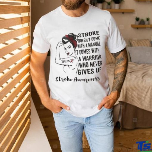 Strong Woman Warrior Stroke Awareness Shirt