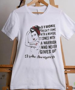 Strong Woman Warrior Stroke Awareness Shirt