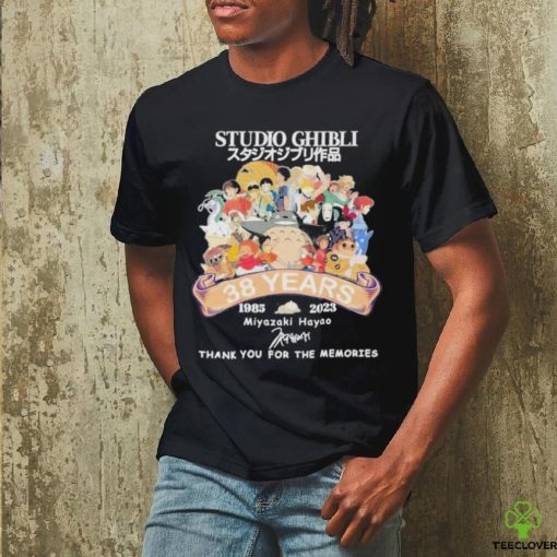 Studio Ghibli 38 Years 1985 2023 Miyazaki Hayao Thank You For The Memories Shirt