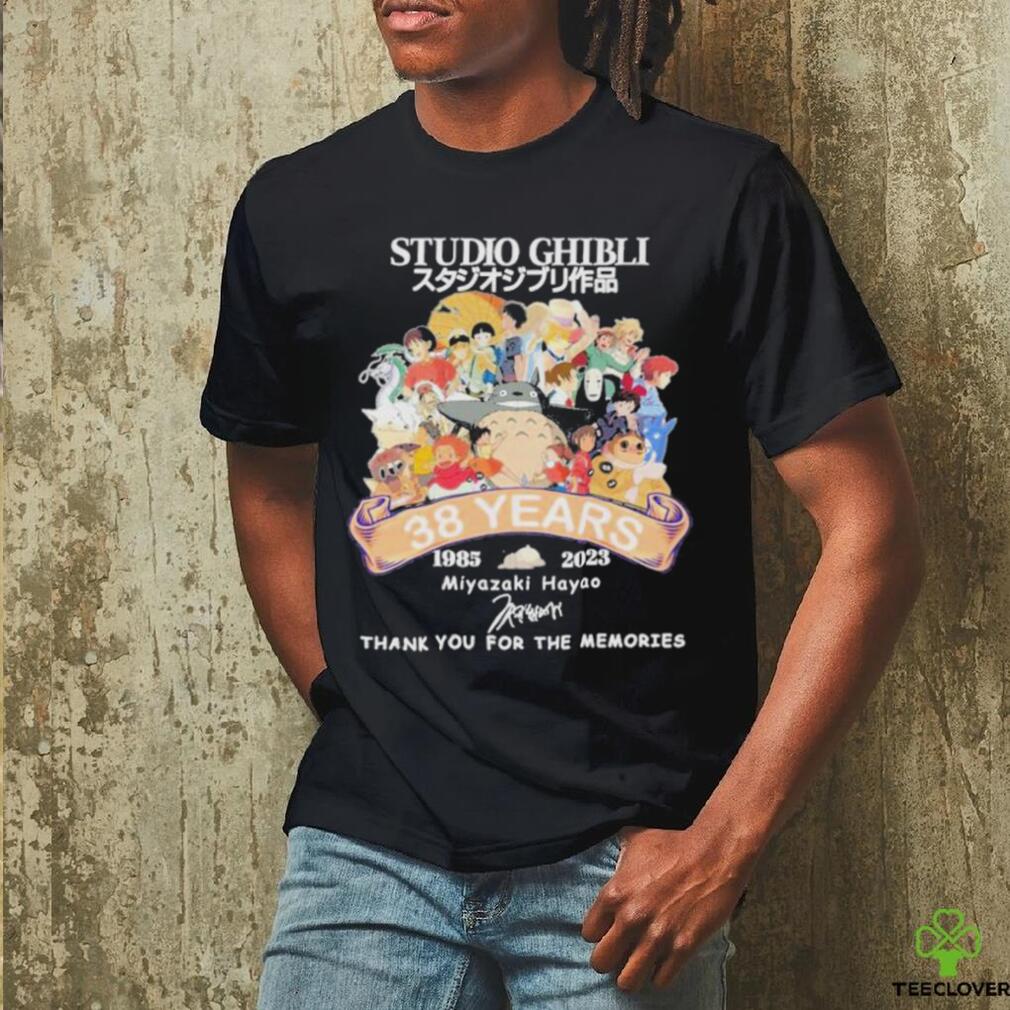 Studio Ghibli 38 Years 1985 2023 Miyazaki Hayao Thank You For The Memories Shirt Studio Ghibli 38 Years 1985 2023 Miyazaki Hayao Thank You For The Memories Shirt