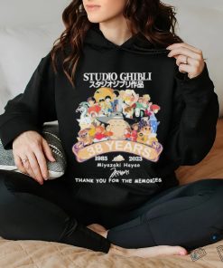 Studio Ghibli 38 Years 1985 2023 Miyazaki Hayao Thank You For The Memories Shirt