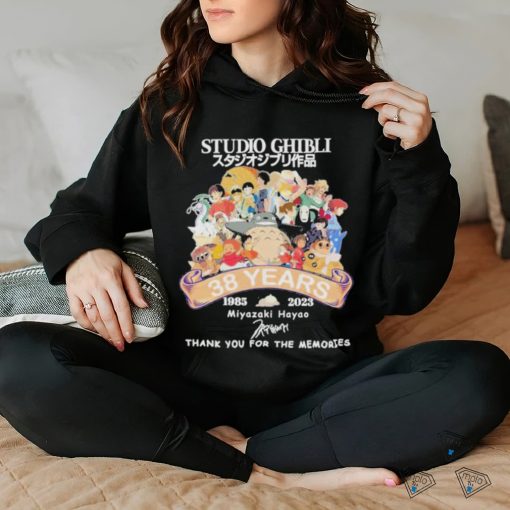Studio Ghibli 38 Years 1985 2023 Miyazaki Hayao Thank You For The Memories Shirt