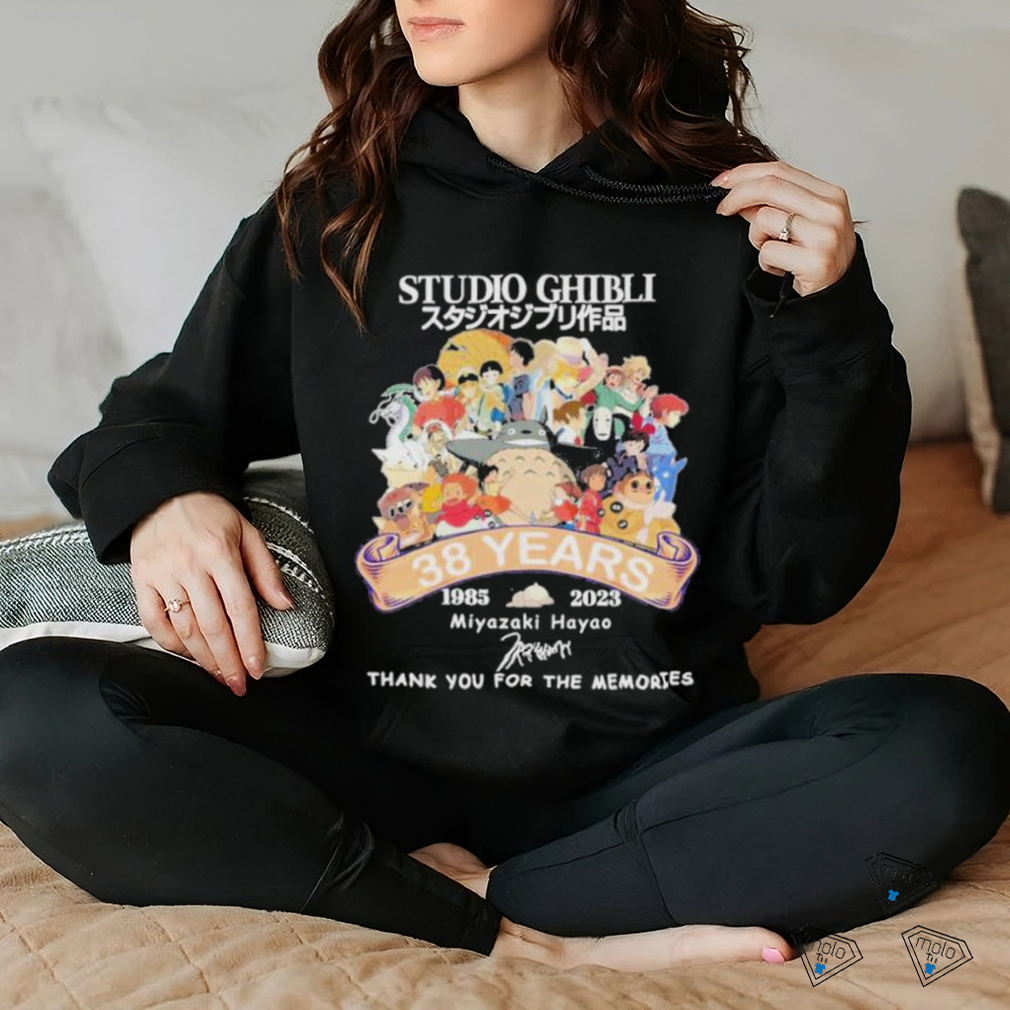 Studio Ghibli 38 Years 1985 2023 Miyazaki Hayao Thank You For The Memories Shirt Studio Ghibli 38 Years 1985 2023 Miyazaki Hayao Thank You For The Memories Shirt