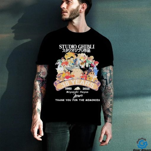 Studio Ghibli 38 Years 1985 2023 Miyazaki Hayao Thank You For The Memories Shirt
