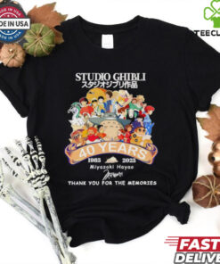 Studio Ghibli 40 years 1984 2025 thank you for the memories 2D T shirt