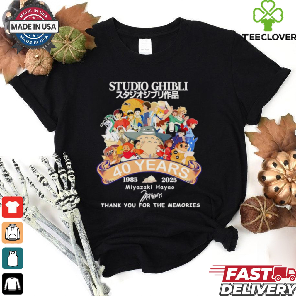 Studio Ghibli 40 years 1984 2025 thank you for the memories 2D T shirt Studio Ghibli 40 years 1984 2025 thank you for the memories 2D T shirt
