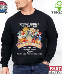 Studio Ghibli 40 years 1984 2025 thank you for the memories 2D T shirt