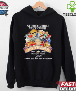 Studio Ghibli 40 Years 1984-2025 Thank You for the Memories 2D T-Shirt, Studio Ghibli fan tee, 40th anniversary Ghibli shirt, anime fan apparel, Ghibli movie lover gift