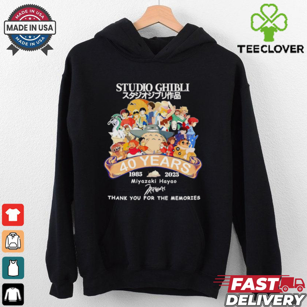 Studio Ghibli 40 years 1984 2025 thank you for the memories 2D T shirt Studio Ghibli 40 years 1984 2025 thank you for the memories 2D T shirt