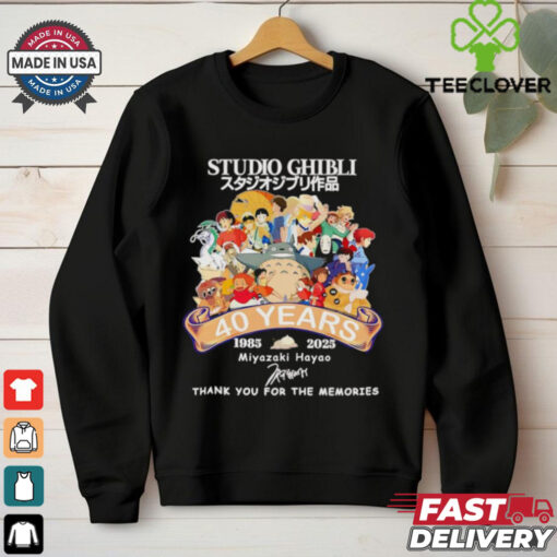 Studio Ghibli 40 years 1984 2025 thank you for the memories 2D T shirt
