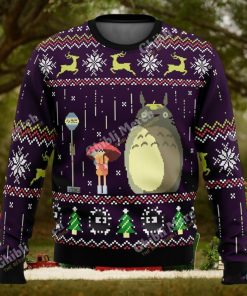 Studio Ghibli Christmas Sweater Totoro Waiting For Bus 1 Studio Ghibli Christmas Sweater Totoro Waiting For Bus