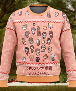Studio Ghibli Cuties Ugly Christmas Sweater 1 Studio Ghibli Cuties Ugly Christmas Sweater