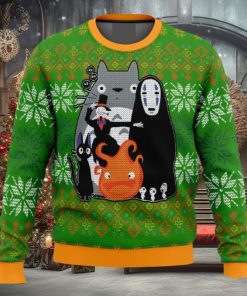 Studio Ghibli Miyazaki Squad Ugly Christmas 3D Sweater Gift For Men And Women