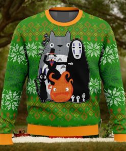Studio Ghibli Miyazaki Squad Ugly Christmas 3D Sweater Gift For Men And Women