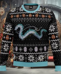 Studio Ghibli Ugly Christmas Sweater Haku Spirited Away