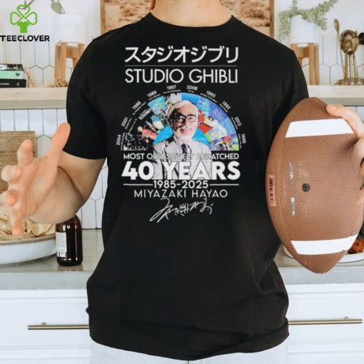 Studio ghibli 40 years 1985 2025 most obsessively rewatched hoodie, sweater, longsleeve, shirt v-neck, t-shirt