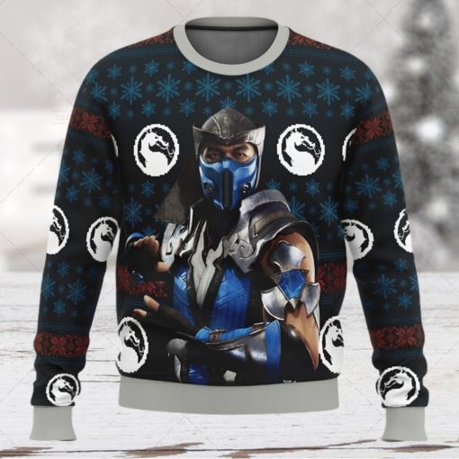 Sub Zero Mortal Kombat Ugly Christmas Wool Knitted Sweater
