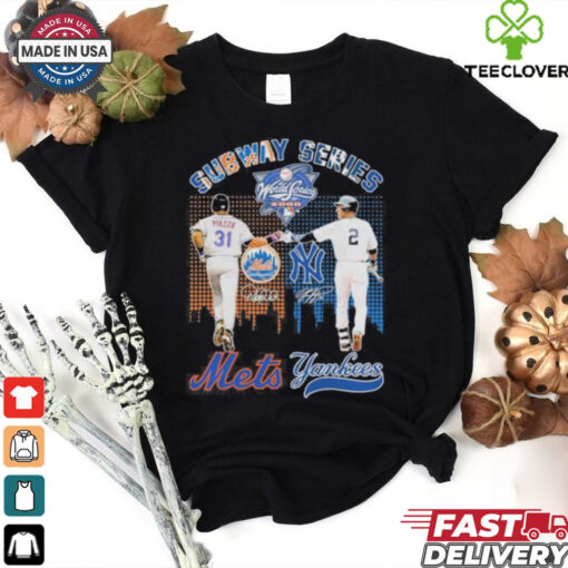 Subway Series Derek Jeter New York Yankees x Mike Piazza New York Mets Signatures Shirt