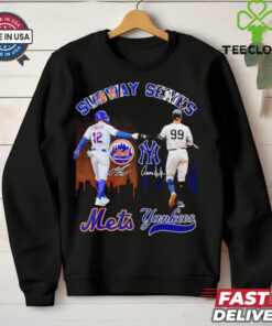 Subway Series New York Mets Lindor and Yankees Juan skyline shirt