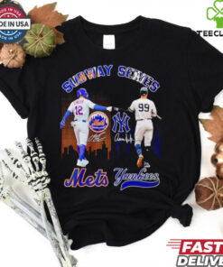 Subway Series New York Mets Lindor and Yankees Juan skyline shirt