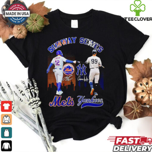 Subway Series New York Mets Lindor and Yankees Juan skyline hoodie, sweater, longsleeve, shirt v-neck, t-shirt