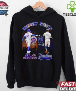 Subway Series New York Mets Lindor and Yankees Juan skyline hoodie, sweater, longsleeve, shirt v-neck, t-shirt