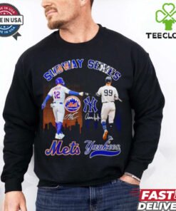 Subway Series New York Mets Lindor and Yankees Juan skyline hoodie, sweater, longsleeve, shirt v-neck, t-shirt