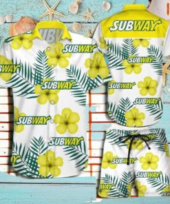 Subway Tropical Flower Aloha Hawaiian Shirt, Short Unique Gift