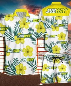 Subway Tropical Flower Aloha Hawaiian Shirt, Short Unique Gift
